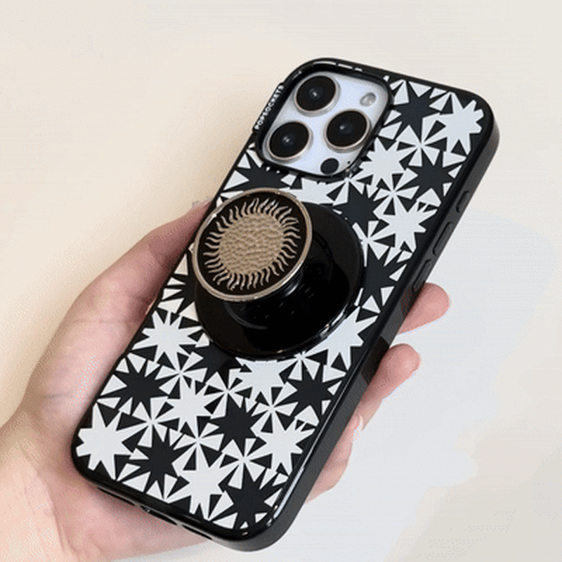 Enamel Hammered Sun Black — MagSafe PopGrip image number 2